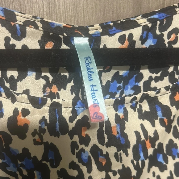 Reckless Hearts Leopard Print Blouse - Picture 3 of 5